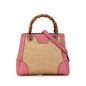 Gucci Small Raffia Bamboo Shopper Tote (SHG-705pfP)
