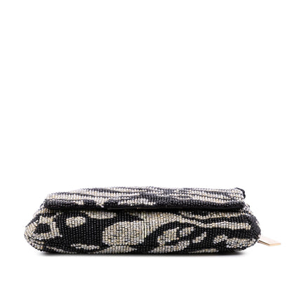 Gucci Tom Ford Zebra Beaded Satin Shoulder Bag