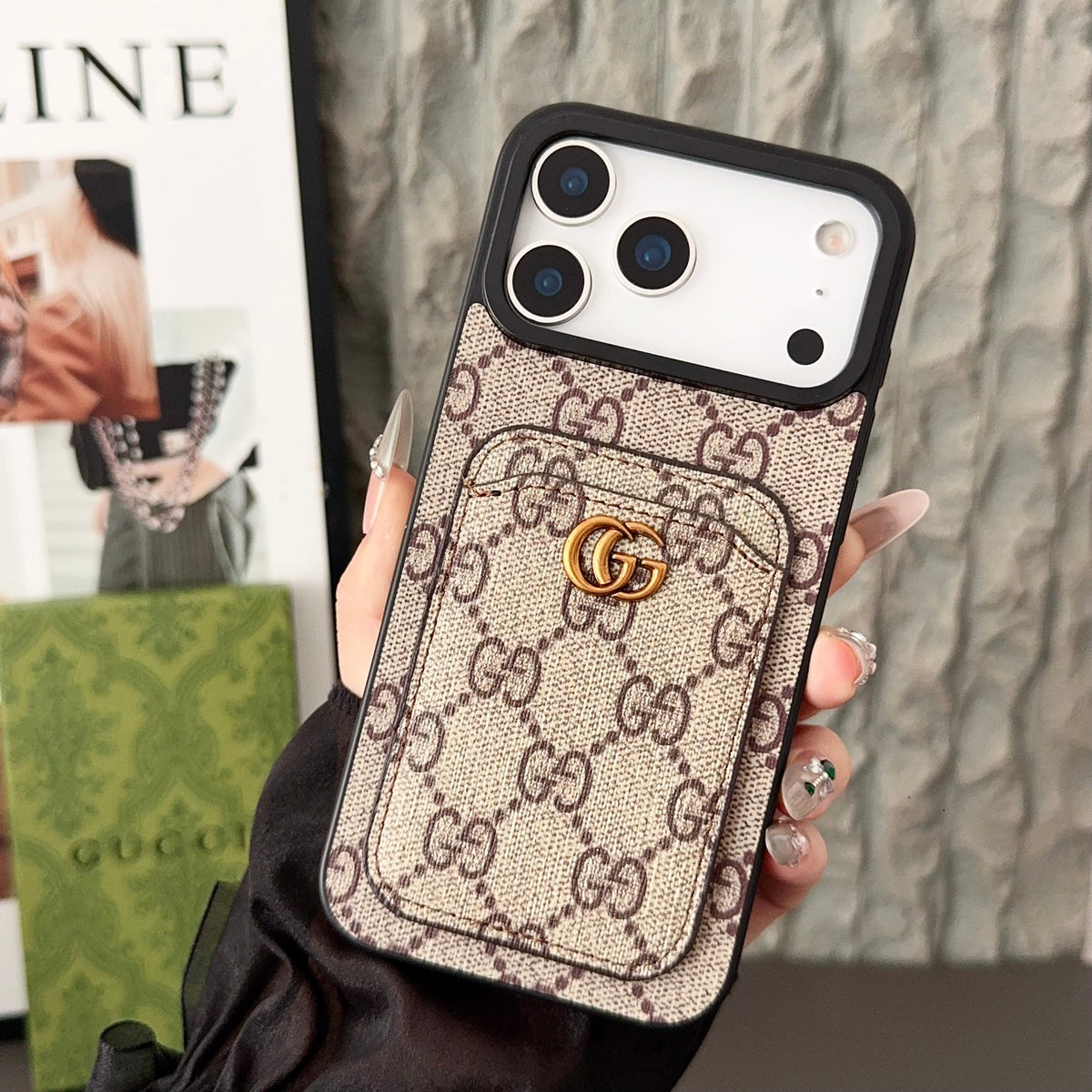 Gg Card Slot Phone Case Iphone 17 Series / 18 Pro / 18 Pro Max