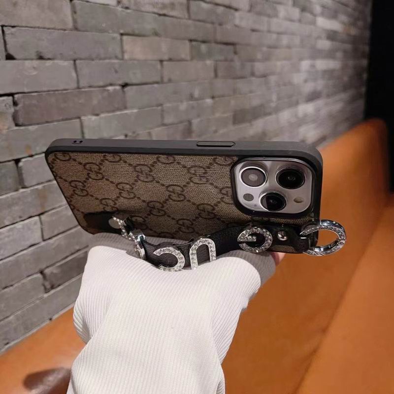 Gucci Phone Case Hand Strap For iPhone Samsung