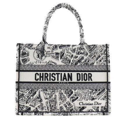 Christian Dior Tote Bag canvas White Toile de Jui Book Tote Medium