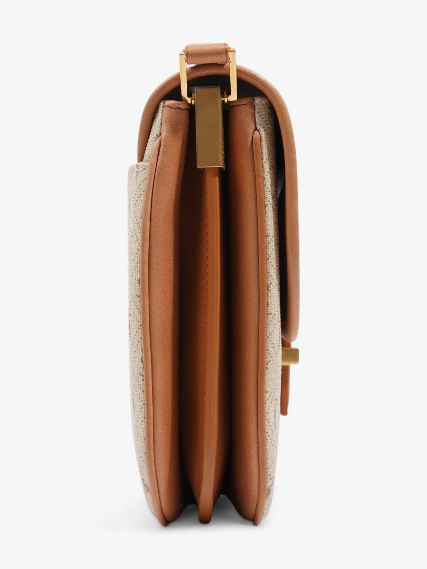 Saint Laurent Monogram Canvas Brown Handbag
