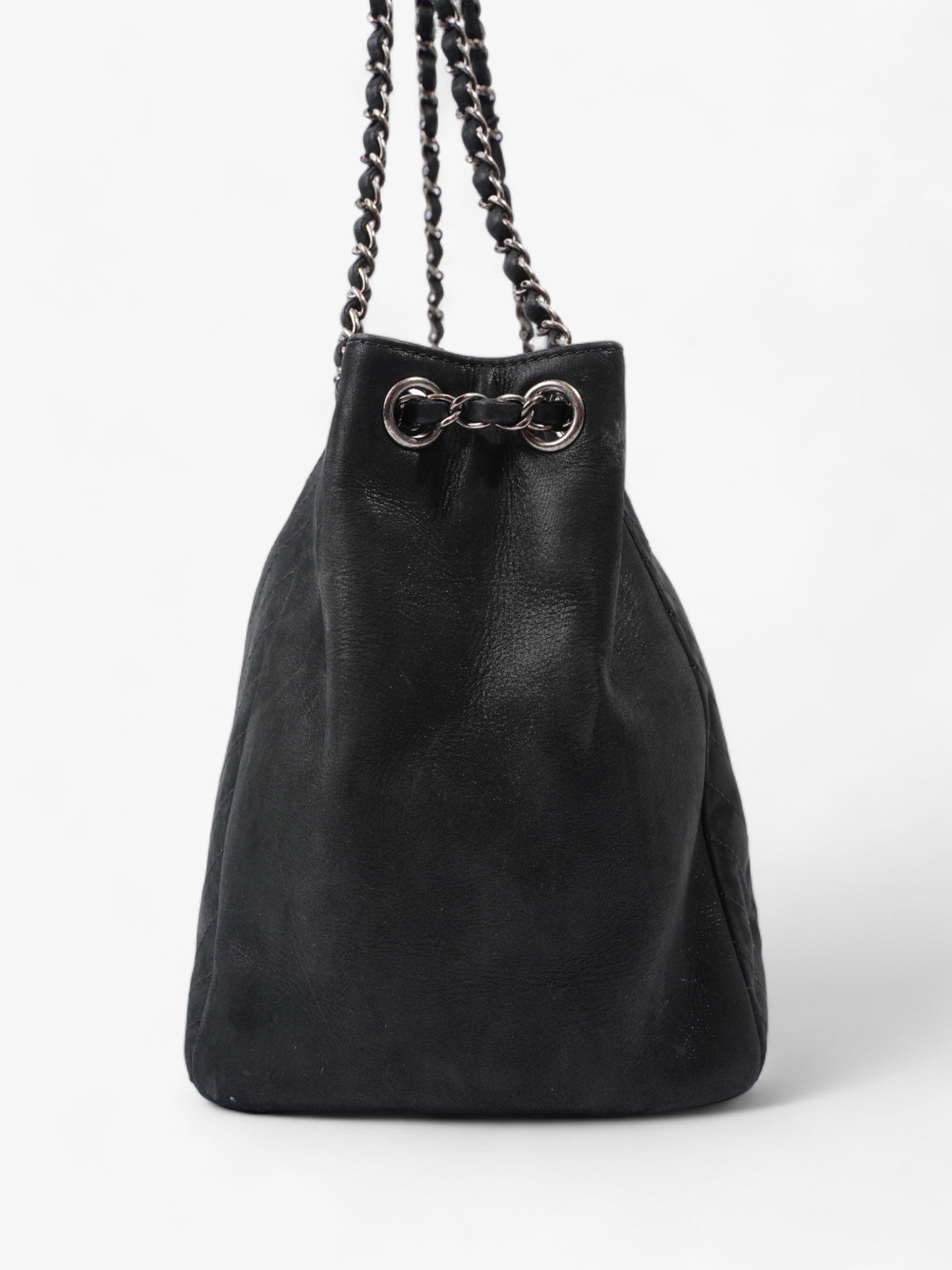Chanel Large Cc Tote Black Leather