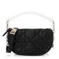 Christian Dior Lambskin Cannage Small Dior Vibe Hobo Bag Black