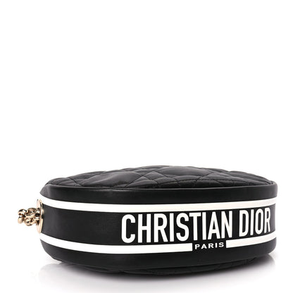 Christian Dior Lambskin Cannage Small Dior Vibe Hobo Bag Black