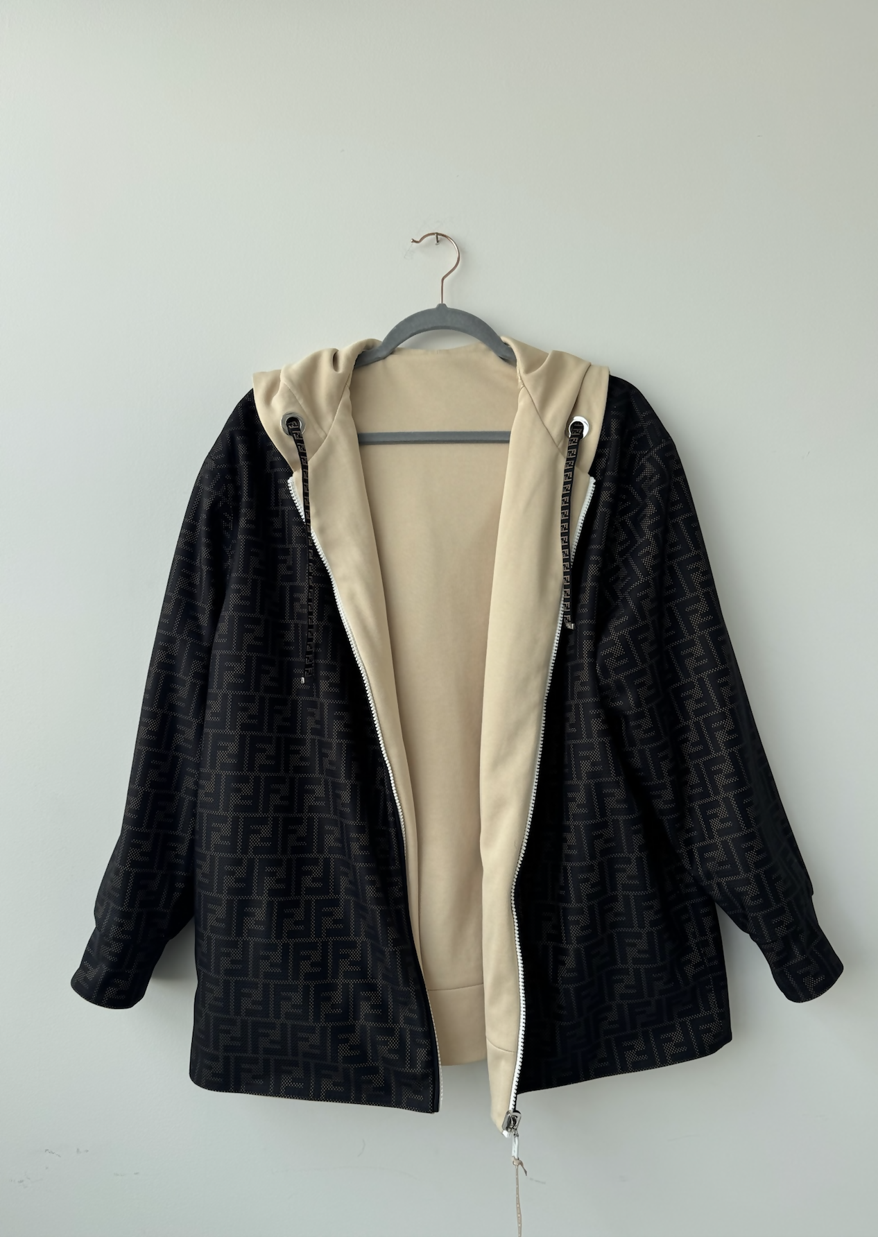 Fendi Reversible Zipped Drawstring Hoodie