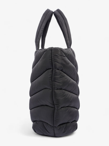 Saint Laurent Logo Detailed Puffer Tote Bag Black Polyamide