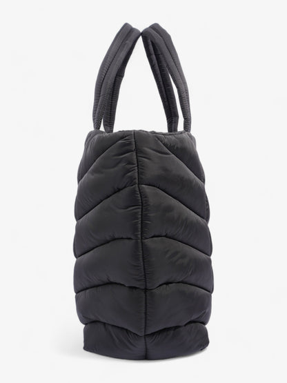 Saint Laurent Logo Detailed Puffer Tote Bag Black Polyamide