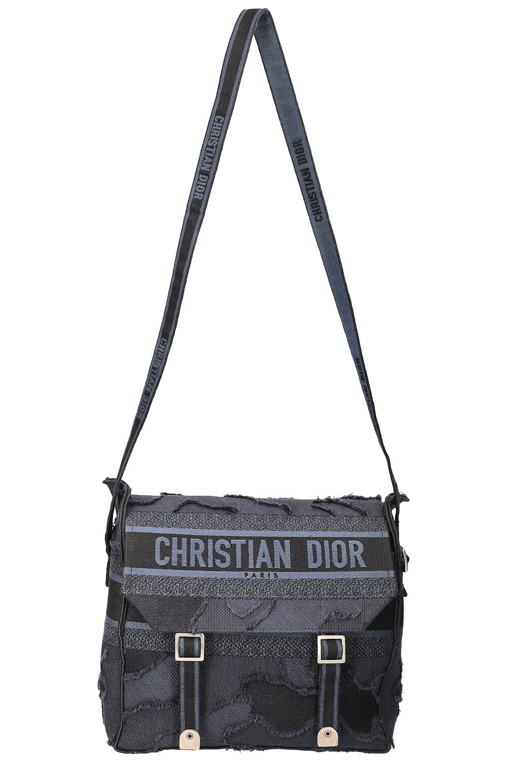 Christian Dior Diorcamp Messenger Camouflage Canvas Navy Black