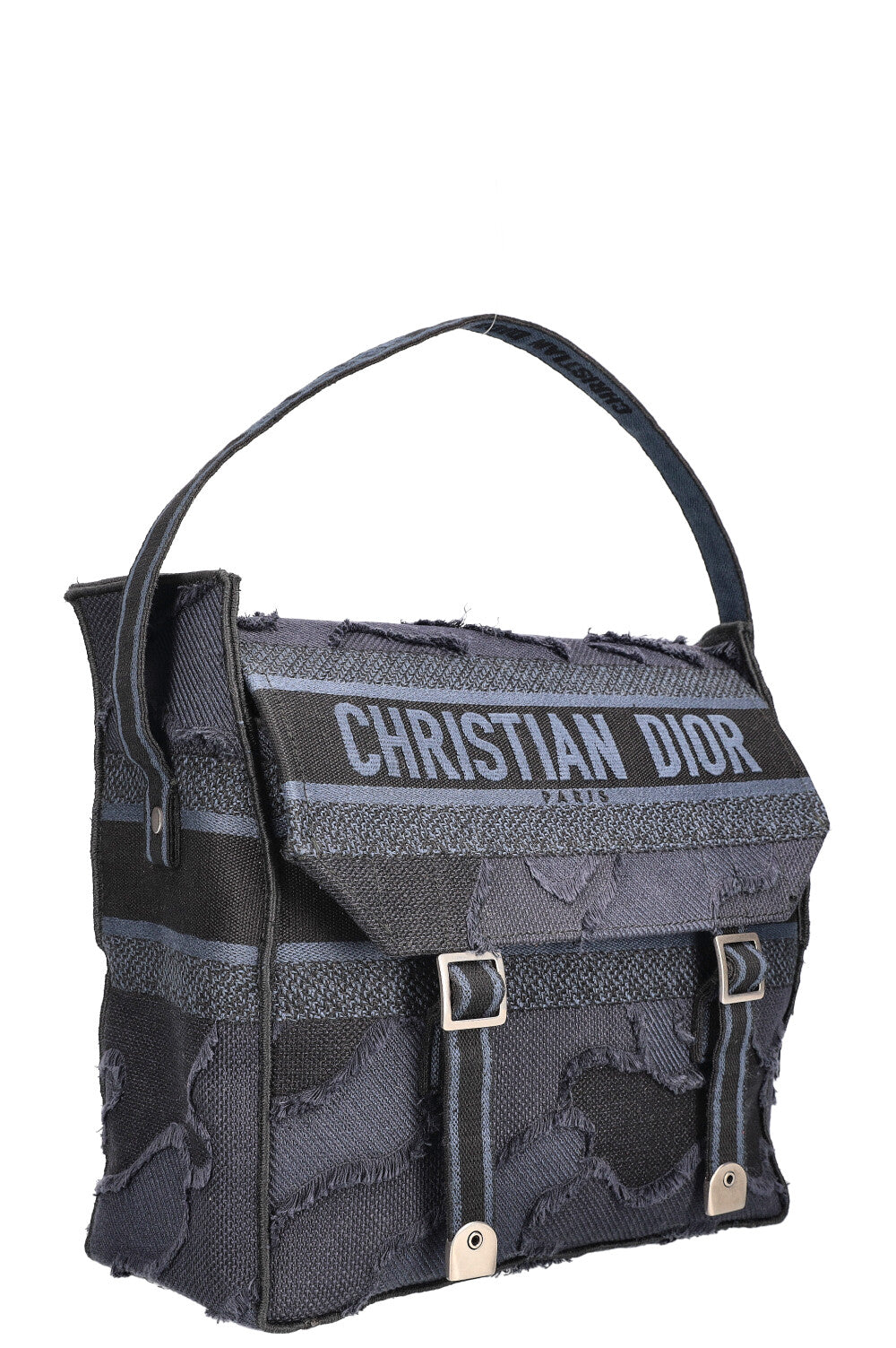 Christian Dior Diorcamp Messenger Camouflage Canvas Navy Black