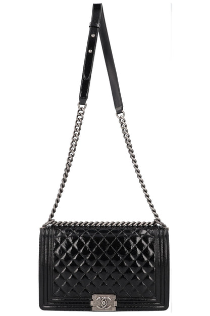 Chanel Boy Bag Large Patent Black