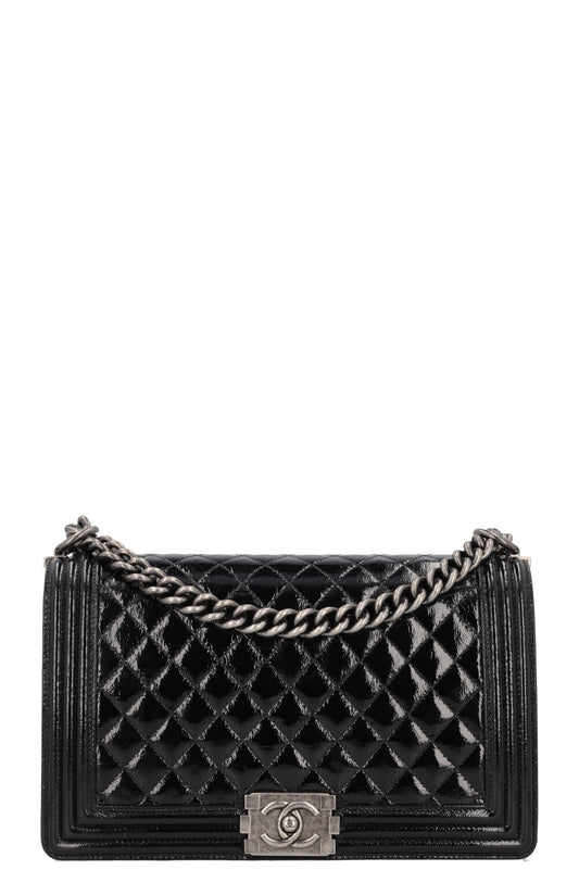 Chanel Boy Bag Large Patent Black