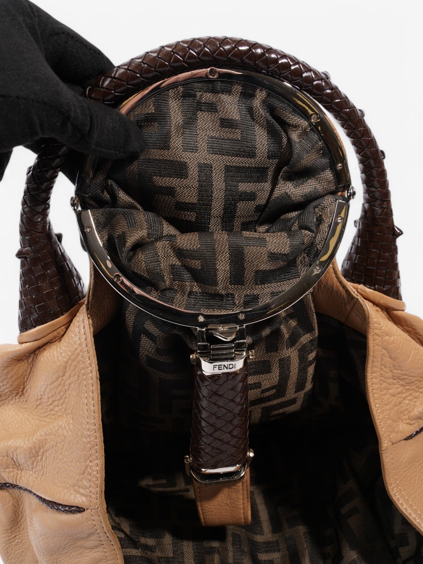 Fendi Leather Brown Shoulder Bag Style 4