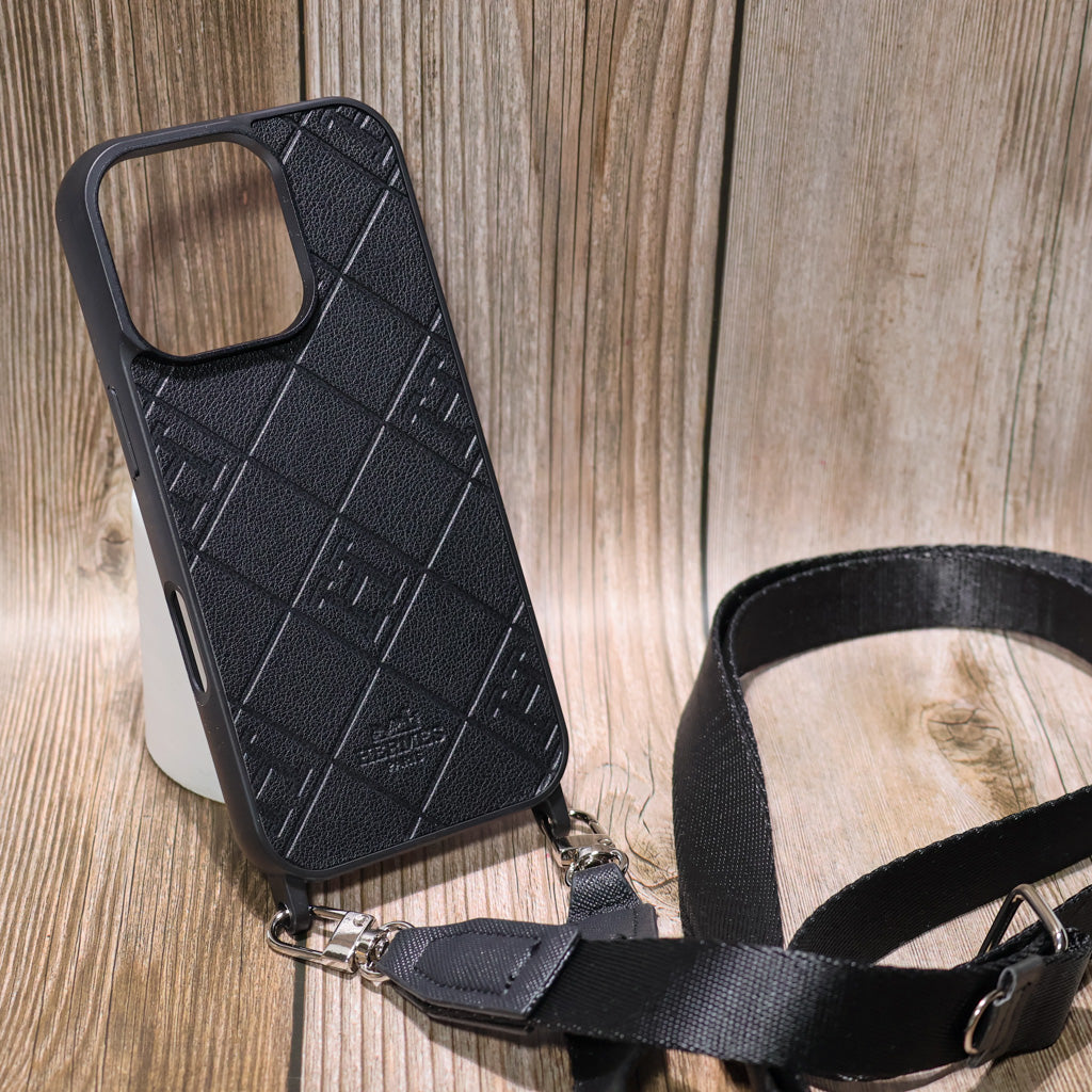 Hermes Crossbody Phone Case with Strap For iPhone