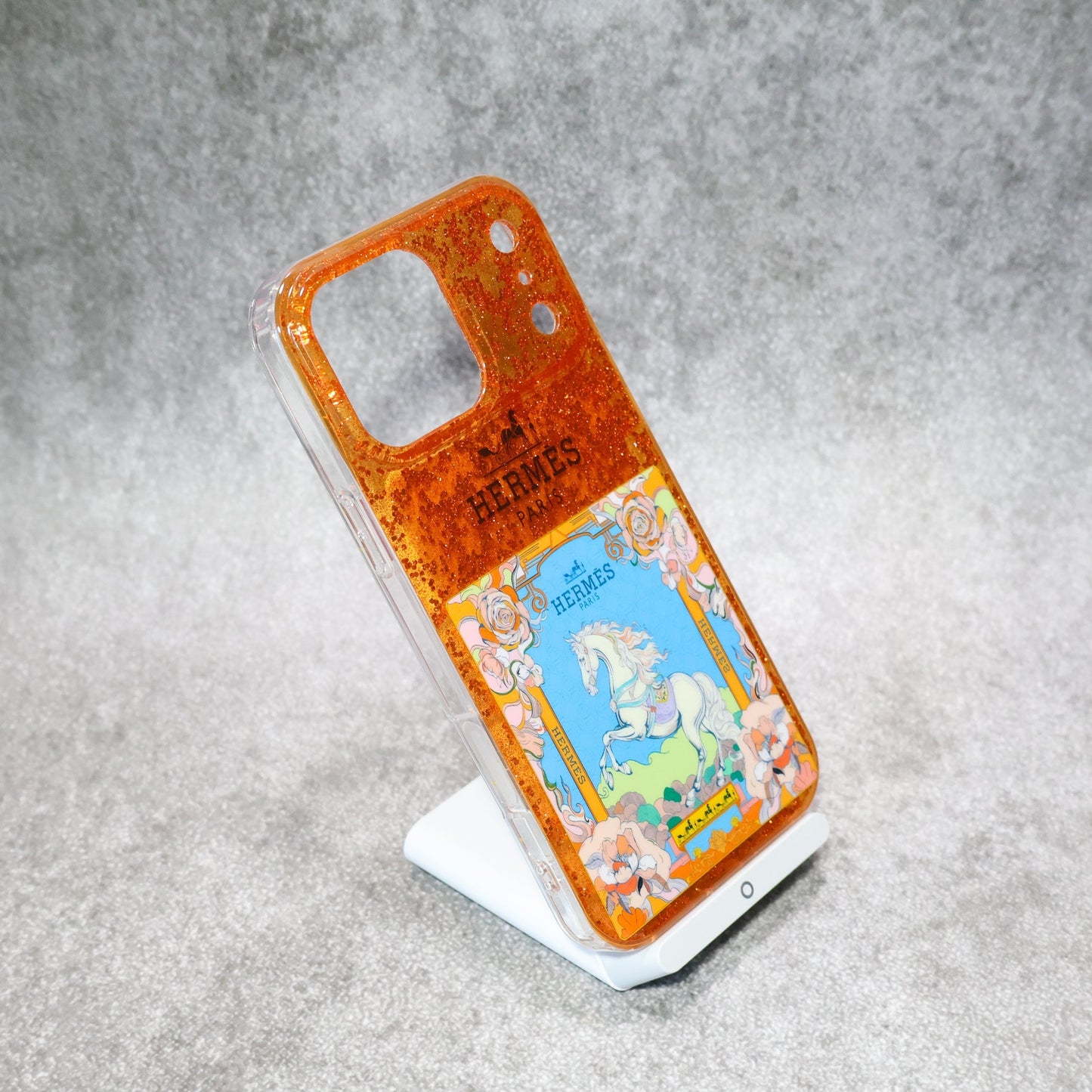 Hermes Case iPhone 1317 Pro/Pro Max Glittered and Clear