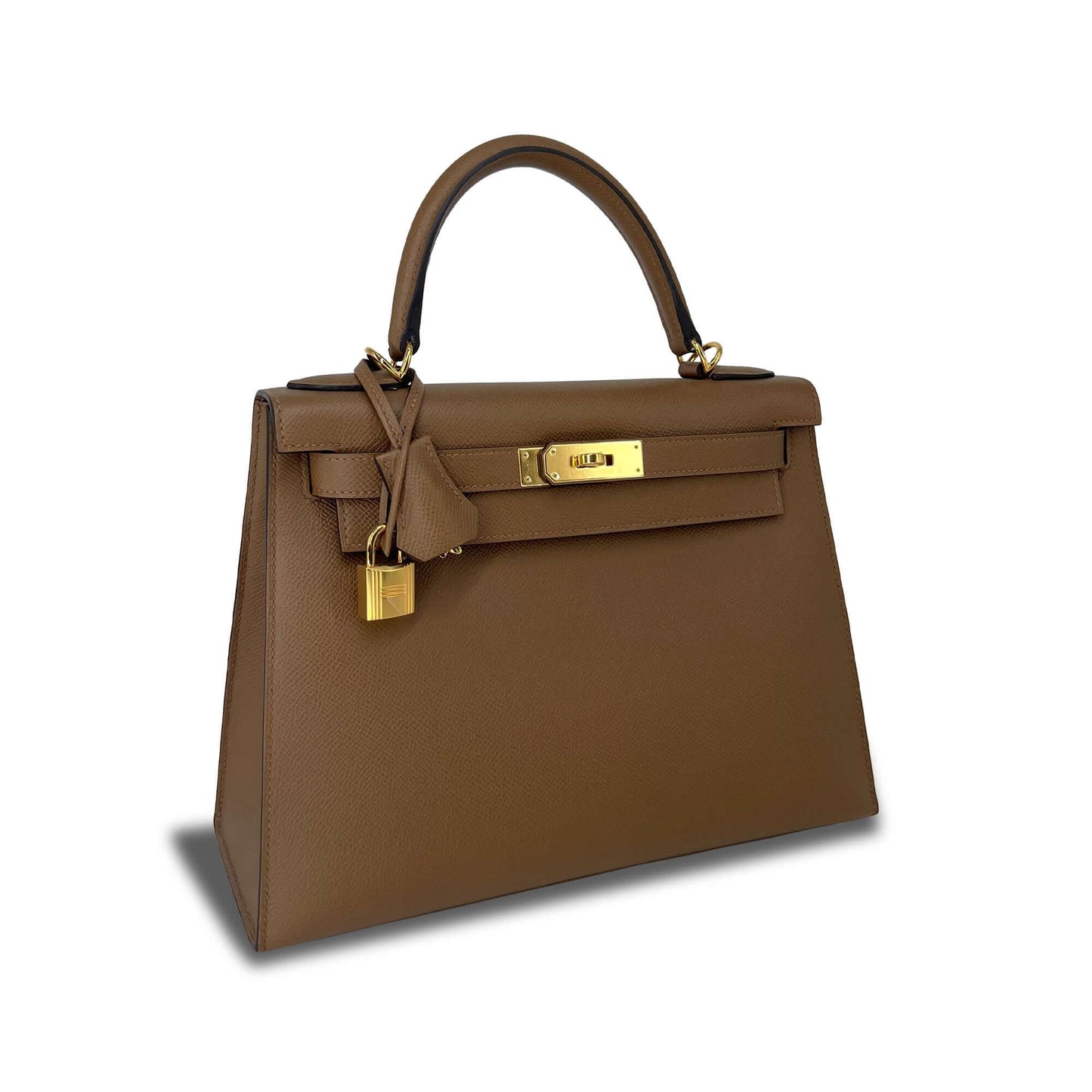 Top Quality Luxury Hermes Kelly Alezan Epsom Leather Designer Bag K28 Ghw