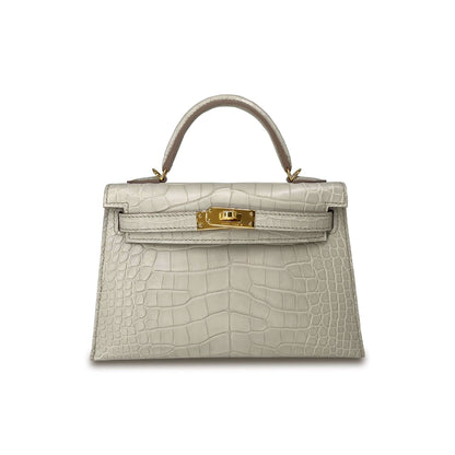 Top Quality Luxury Hermes Kelly Beton Matte Designer Bag K20 Ghw