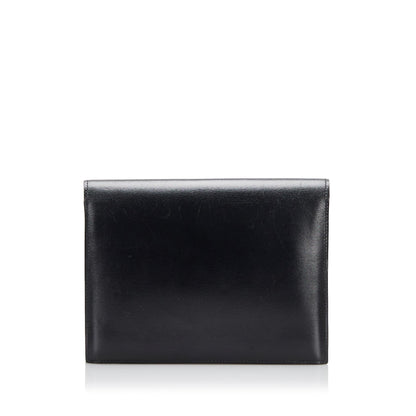 Luxury Hermes Box Calf Leather Clutch Bag Shg-Tvrjo2