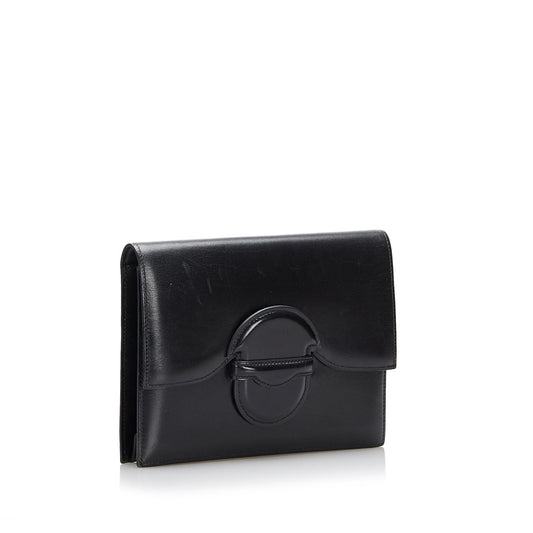 Luxury Hermes Box Calf Leather Clutch Bag Shg-Tvrjo2