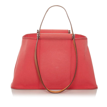 Luxury Hermes Cabag Elan Canvas Satchel Shg-Qdwe1U