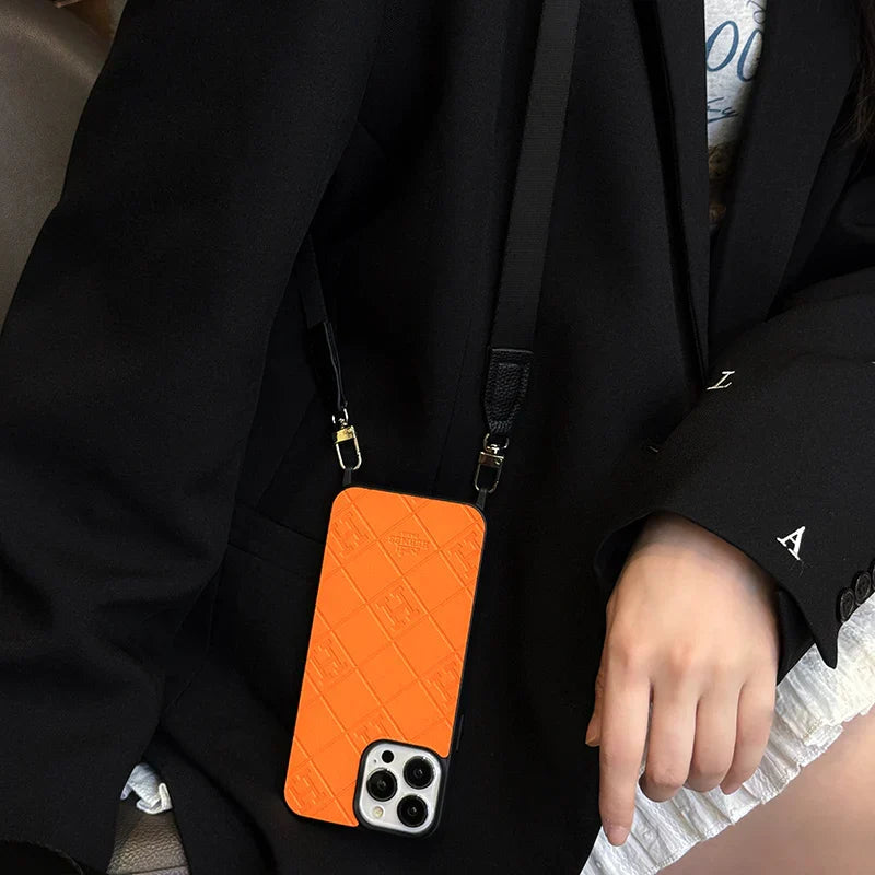 Hermes Crossbody Phone Case with Strap For iPhone