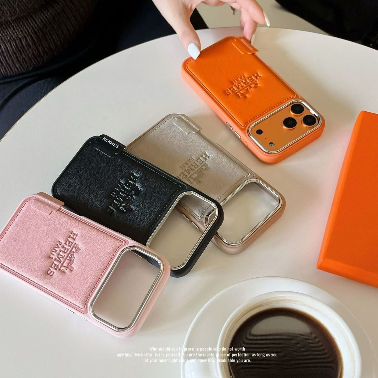 Hermes Leather Phone Case for 1317 / Pro / Pro Max