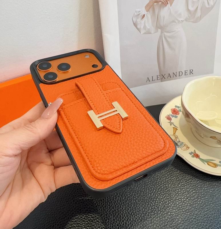 Hermes Leather iPhone Cover Card Slot For 1217 Series