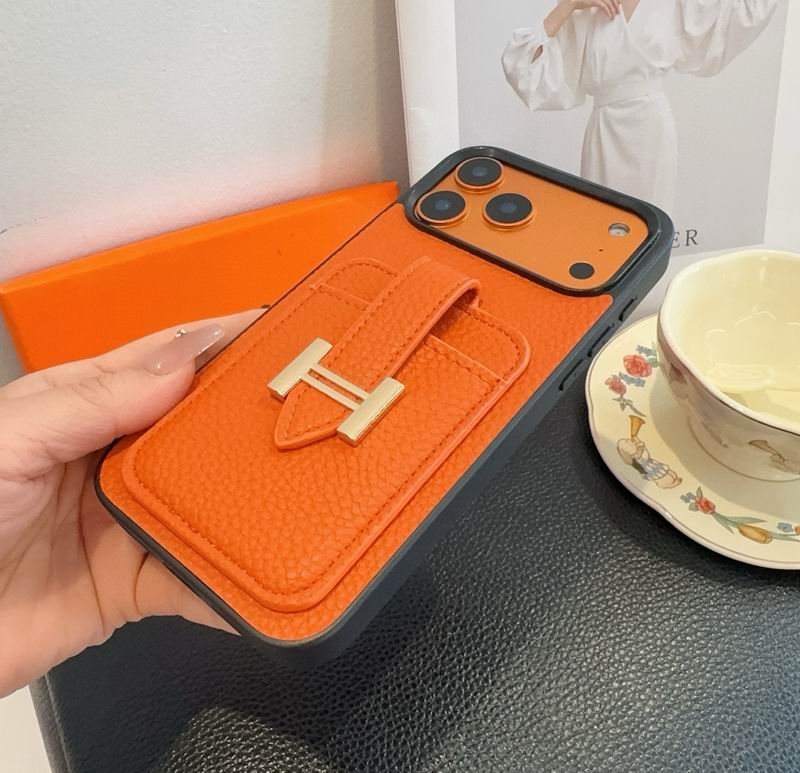 Hermes Leather iPhone Cover Card Slot For 1217 Series