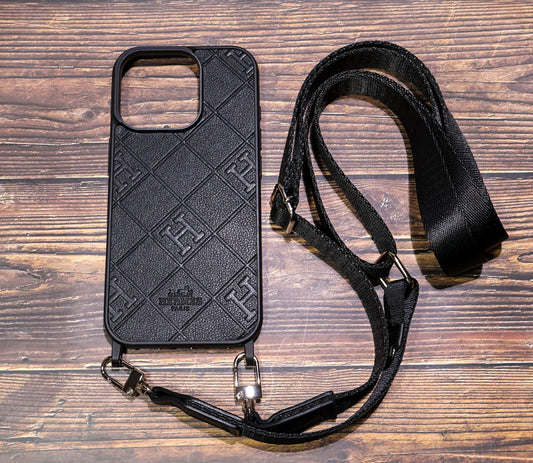 Hermes Crossbody Phone Case with Strap For iPhone