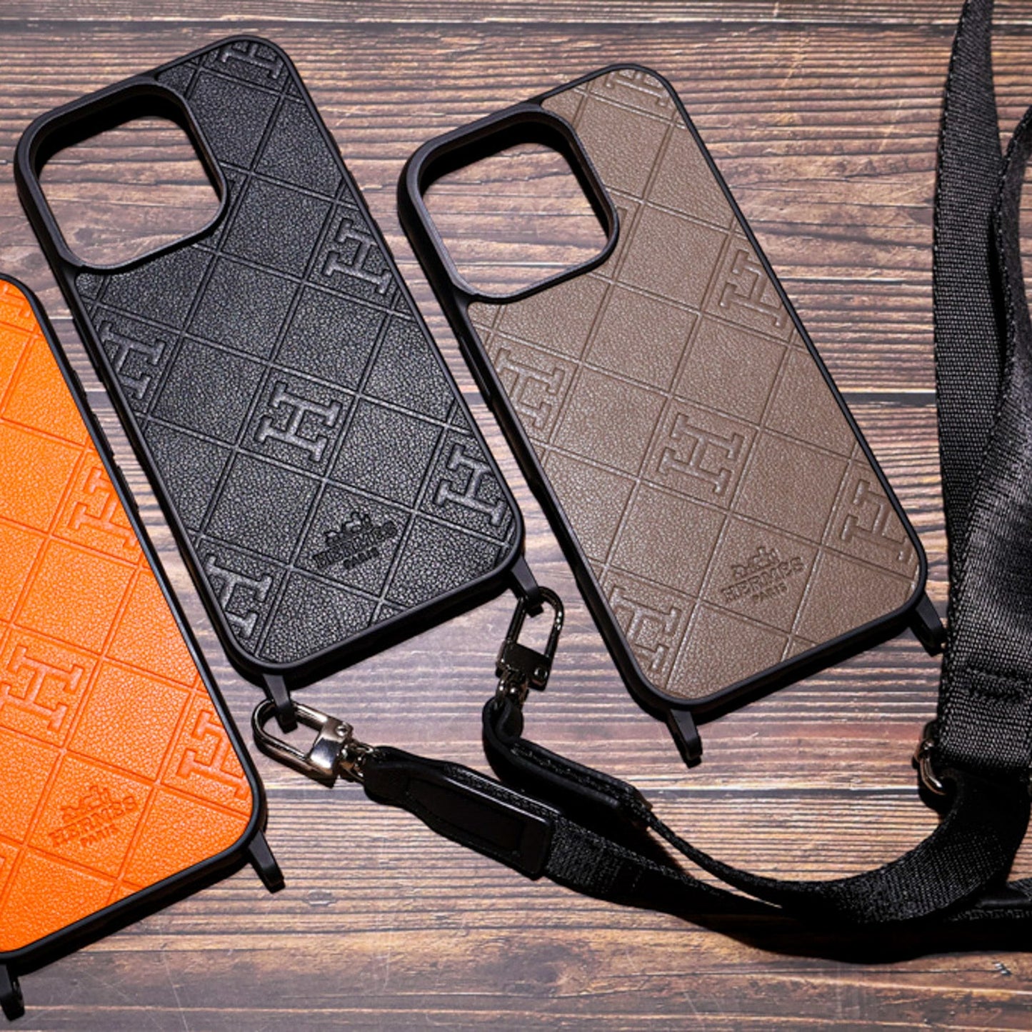 Hermes Crossbody Phone Case with Strap For iPhone