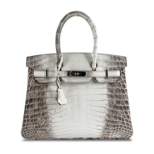 Top Quality Luxury Hermes B30 Himalaya Niloticus Croco Matte Phw Designer Bag