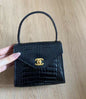 Chanel Black Crocodile Top Handle Kelly Bag