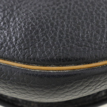 Christian Dior Shoulder Bag Calfskin black Pochette CD logo Women