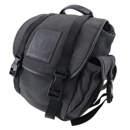 Chanel Backpack canvas Black / Silver Sports line Backpack