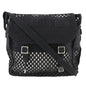 Christian Dior Shoulder Bag canvas black mesh Messenger Women