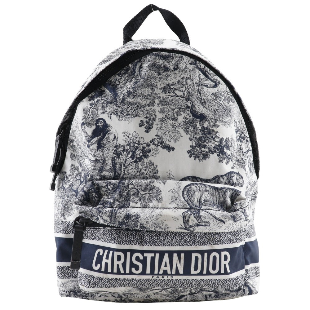 Christian Dior Backpack M6108SNTJ Nylon Black / white Toile de Jouy Small backpack Women