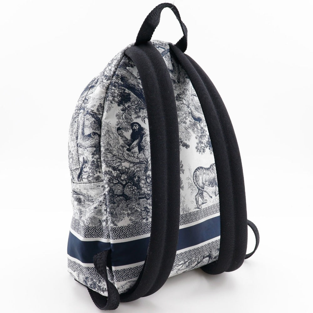 Christian Dior Backpack M6108SNTJ Nylon Black / white Toile de Jouy Small backpack Women
