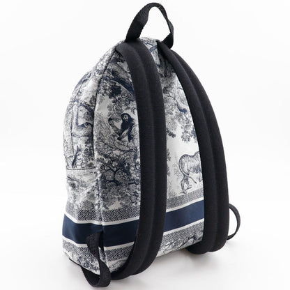 Christian Dior Backpack M6108SNTJ Nylon Black / white Toile de Jouy Small backpack Women