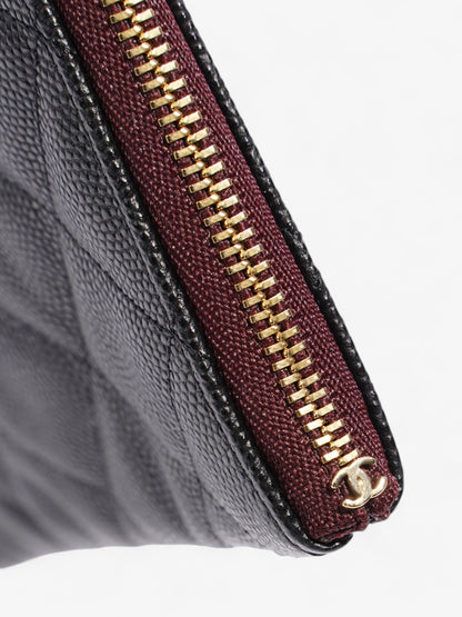 Chanel Clutch Pouch Black Caviar Leather Large