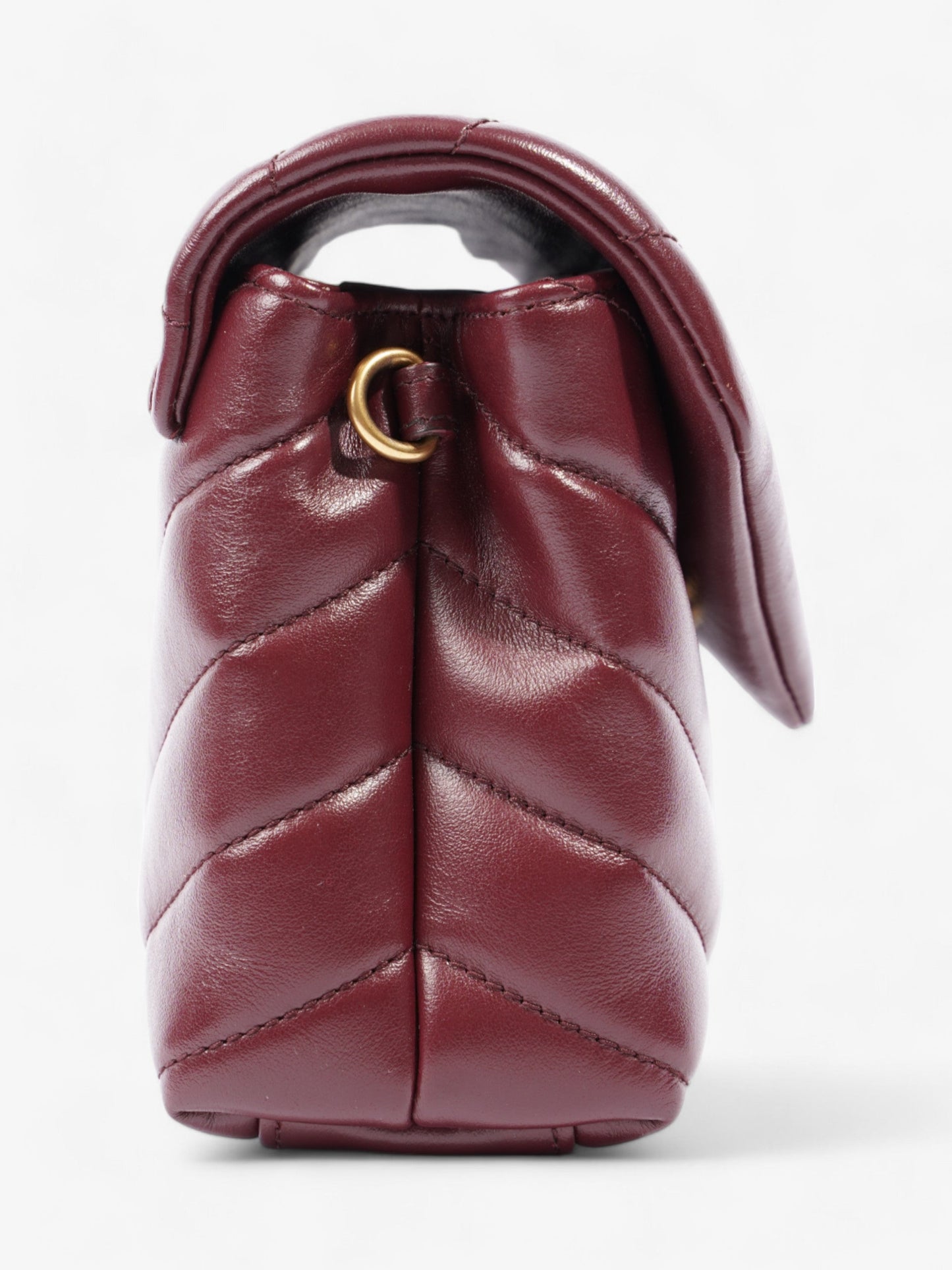 Saint Laurent Toy Lou Lou Burgundy Lambskin Leather