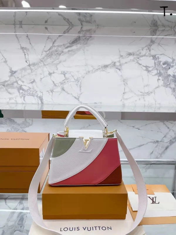 Louis Vuitton Cloudy Blue Ombre Taurillon Leather Capucines PM Bag