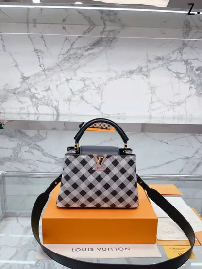 Louis Vuitton Cloudy Blue Ombre Taurillon Leather Capucines PM Bag