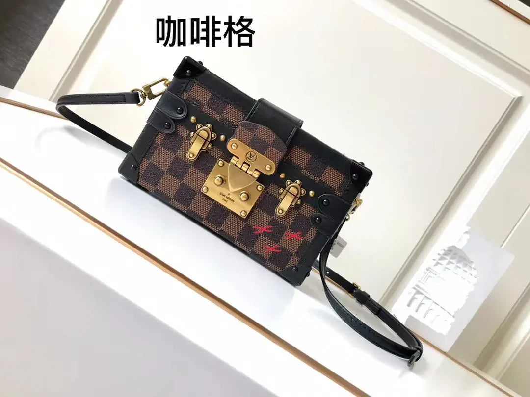 Louis Vuitton Damier Ebene Canvas Petite Malle Bag