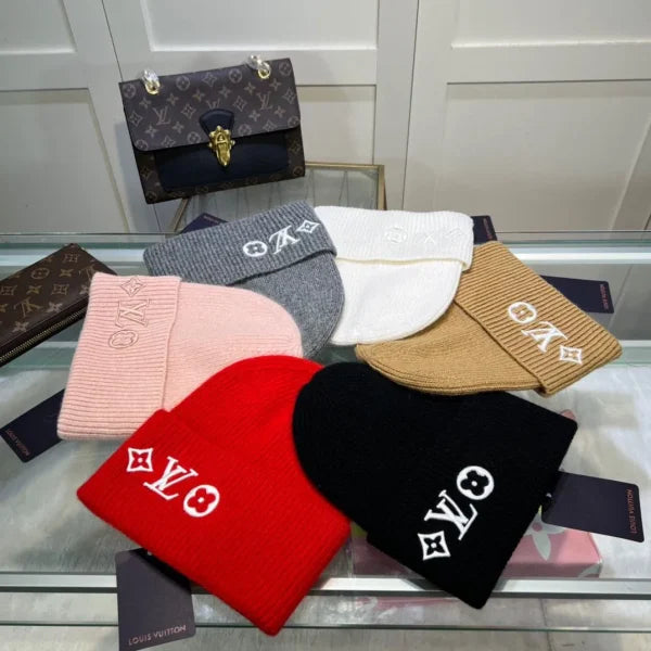Louis Vuitton Logo Beanie Hat Wool