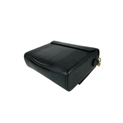 Dolce & Gabbana DG Crystals Crossbody Bag Black Leather