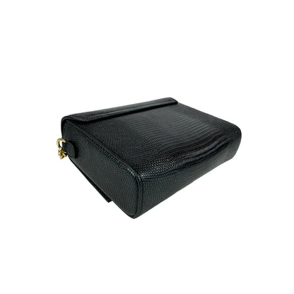 Dolce & Gabbana DG Crystals Crossbody Bag Black Leather
