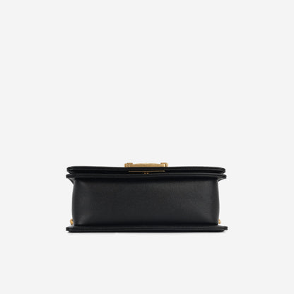 Chanel Boy Bag Lambskin Black Shoulder Bag Style 22