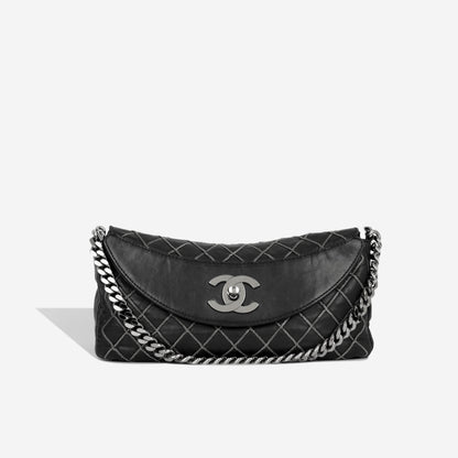 Chanel Classic Flap Lambskin Black Shoulder Bag Style 13