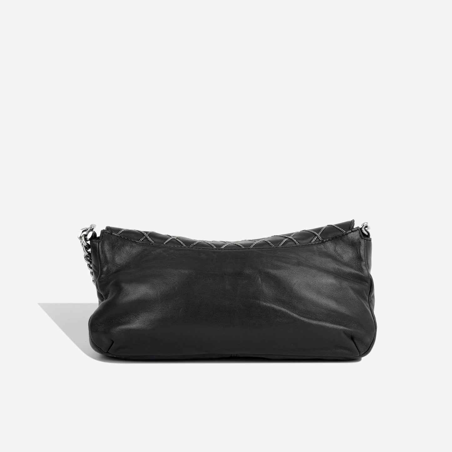 Chanel Classic Flap Lambskin Black Shoulder Bag Style 13