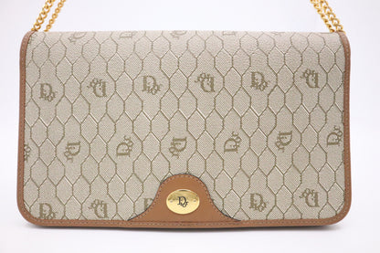 Dior Shoulder Bag in Beige Honeycomb Canvas